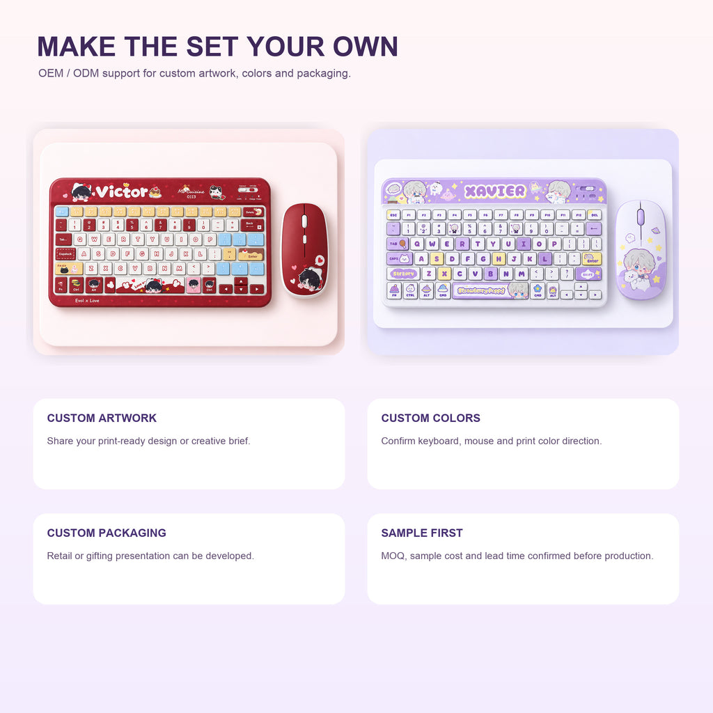 Mini Wireless Keyboard & Dual-Mode Mouse Set