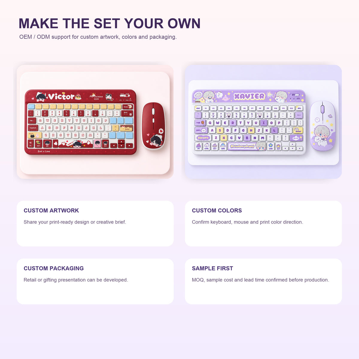 Mini Wireless Keyboard & Dual-Mode Mouse Set