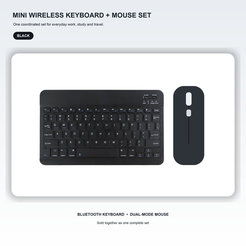 Mini Wireless Keyboard & Dual-Mode Mouse Set