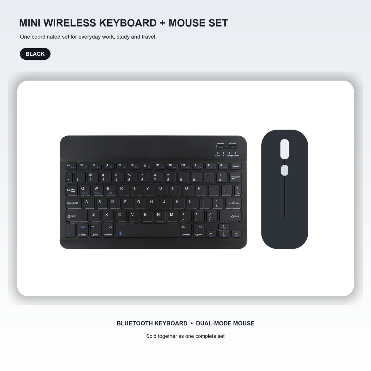 Mini Wireless Keyboard & Dual-Mode Mouse Set