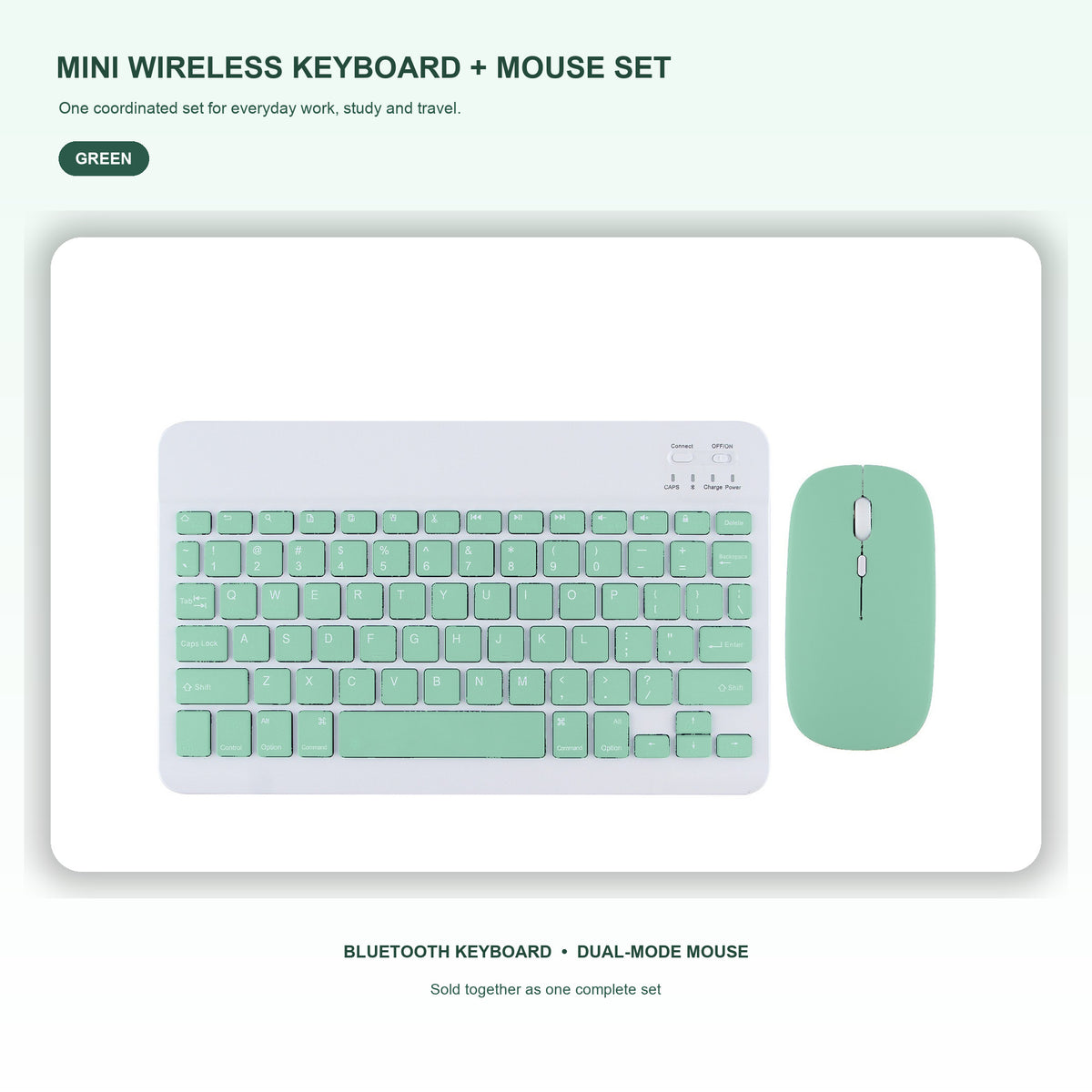 Mini Wireless Keyboard & Dual-Mode Mouse Set