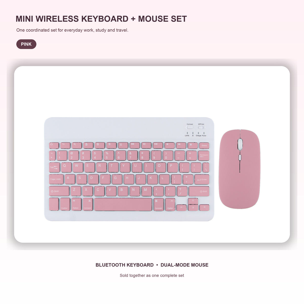 Mini Wireless Keyboard & Dual-Mode Mouse Set